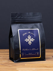 Gifts for coffee lovers local coffee blend, front side on table